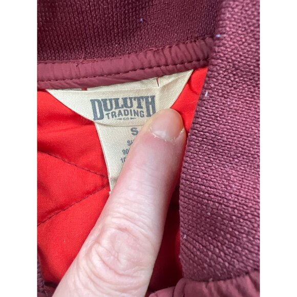 Duluth Trading  Agiloft Womens Bran Coat Quilted  Bomer Jacket S Red/Maroon - Picture 2 of 7
